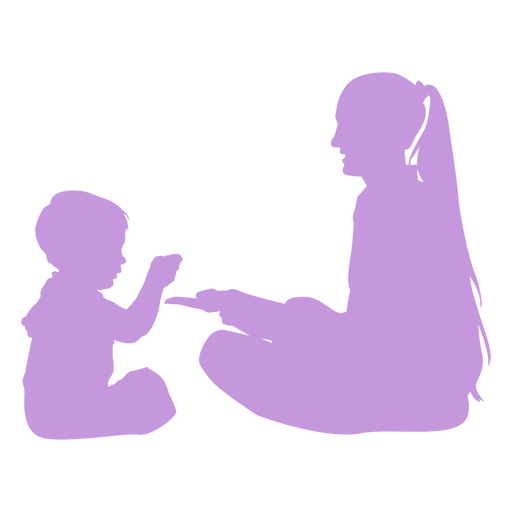 Download Silueta de madre e hijo - Descargar PNG/SVG transparente