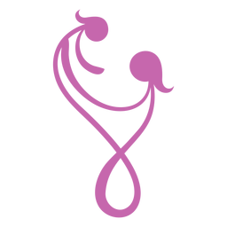 Mutter hält Tochter abstrakt PNG-Design