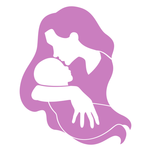 Mãe beijando bebê Desenho PNG