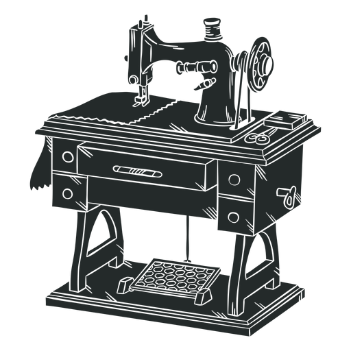 Download Old sewing machine black - Transparent PNG & SVG vector file