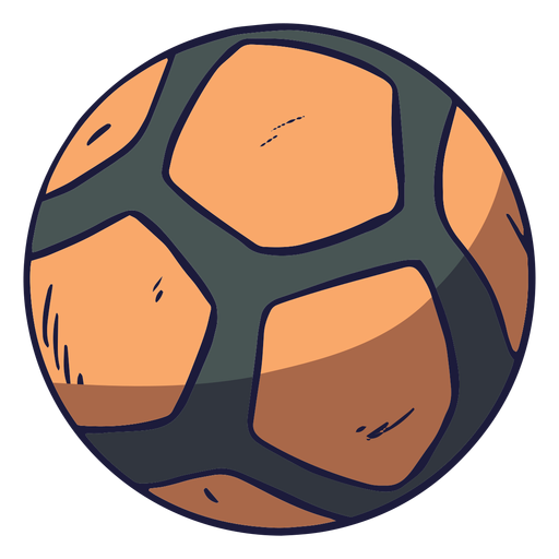 Orange Fußball PNG-Design