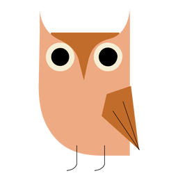 Búho plano Diseño PNG
