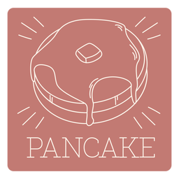 Pancake label line PNG Design