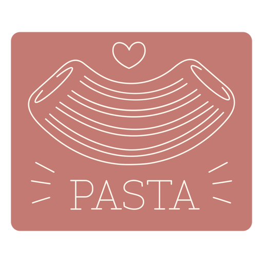Pasta label line PNG Design