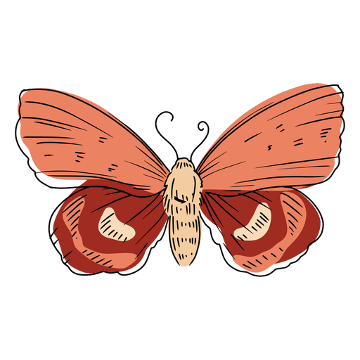 Ilustração de borboleta rosa Desenho PNG