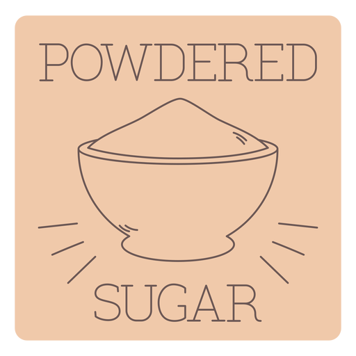 Powdered sugar label line - Transparent PNG & SVG vector file