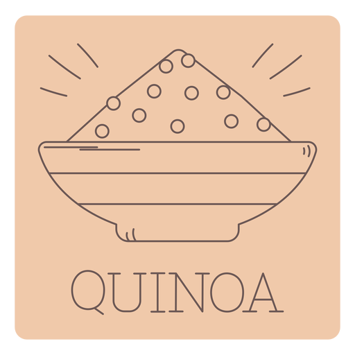 Quinoa Etikettenlinie PNG-Design