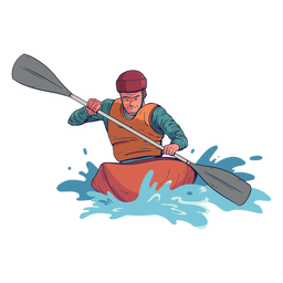 Rafting character PNG Design
