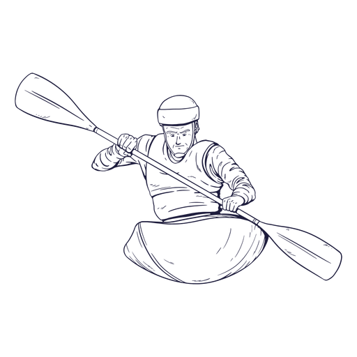Rafting-Charakter von Hand gezeichnet PNG-Design