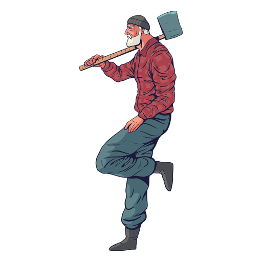 Relaxed lumberjack character Transparent PNG & SVG vector file