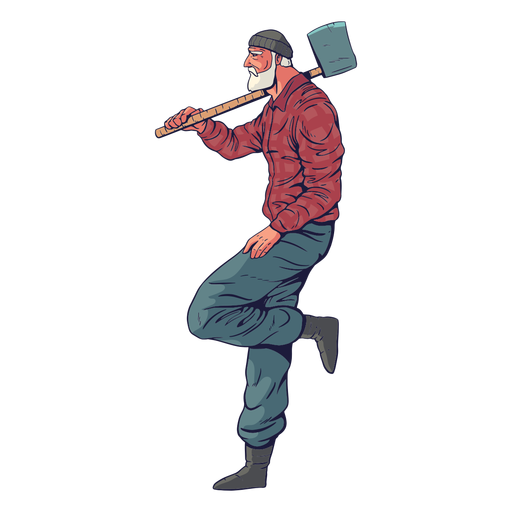 Relaxed lumberjack character PNG Design