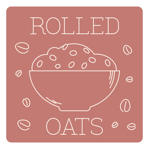 Rolled oats label line PNG Design