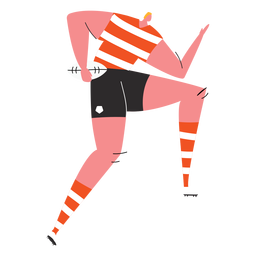 Personaje de jugador de rugby Diseño PNG