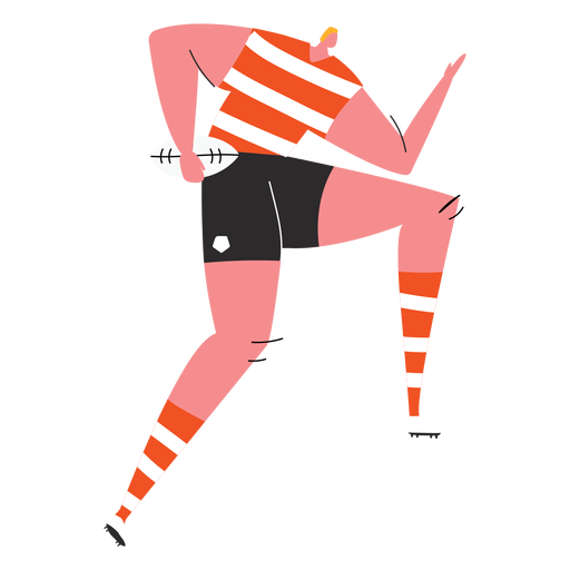 Rugby player character PNG Design