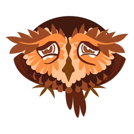 Sad owl illustration PNG Design