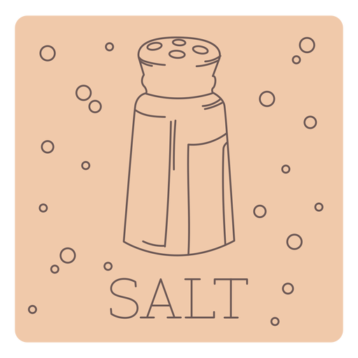 Línea de etiqueta de sal Diseño PNG