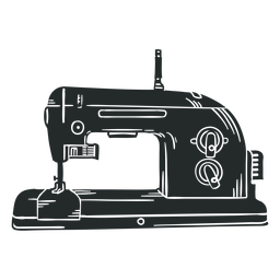 Sewing machine black PNG Design