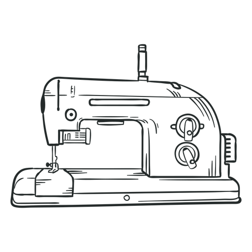 Sewing machine hand drawn PNG Design