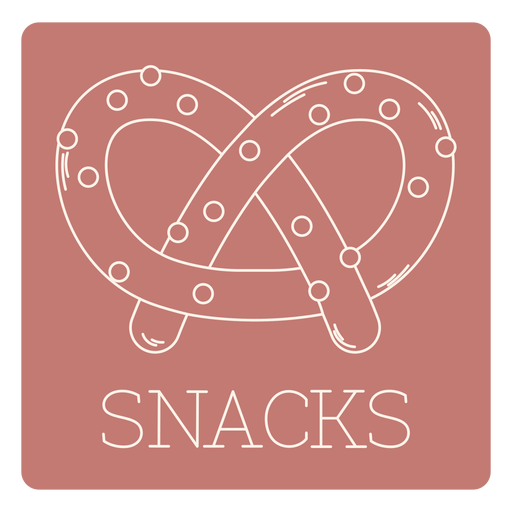 Snacks label line PNG Design