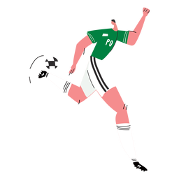 Soccer player character illustration PNG Design