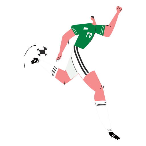 Fußballspieler-Charakterillustration PNG-Design