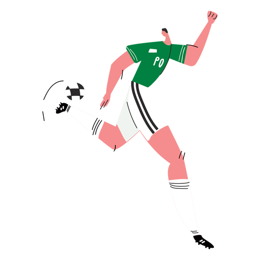 Ilustración de personaje de jugador de fútbol Diseño PNG