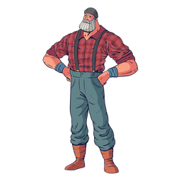 Lenhador em pé Desenho PNG