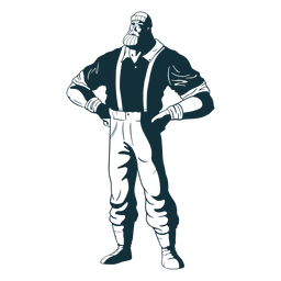 Stehender Holzfäller Charakter blau PNG-Design