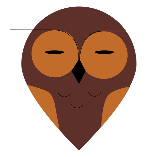 Suspicious owl flat PNG Design