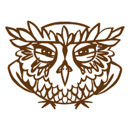 Golpe de búho sospechoso Diseño PNG