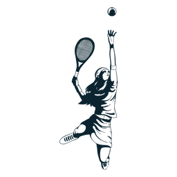Tennis player character black and white PNG Design Transparent PNG