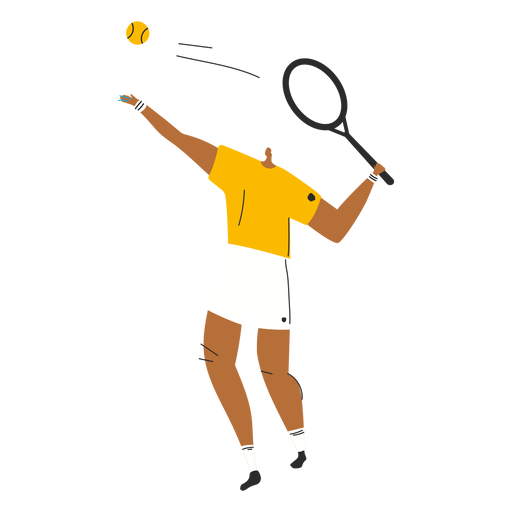 Personagem de homem de jogador de tênis