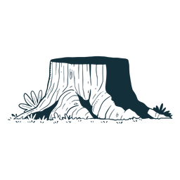 Tronco de árbol azul Diseño PNG