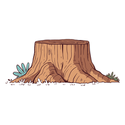 Ilustração do tronco da árvore