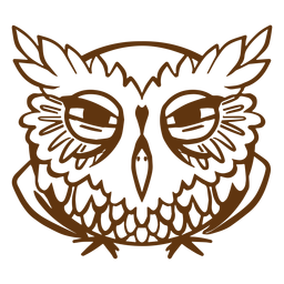 Traço de coruja muito suspeito Desenho PNG