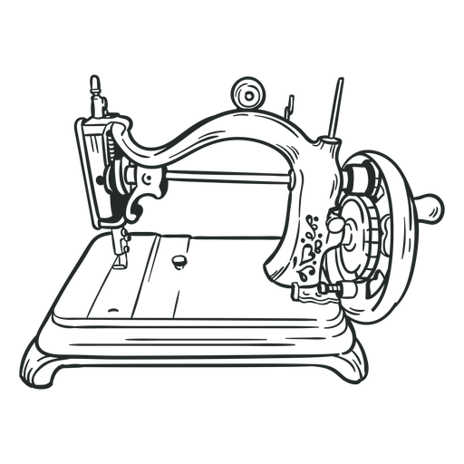 Download Vintage sewing machine hand drawn - Transparent PNG & SVG vector file