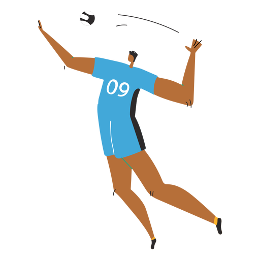 Volleyball player character PNG Design