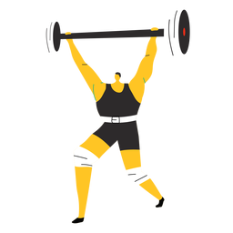 Personagem de halterofilista Desenho PNG