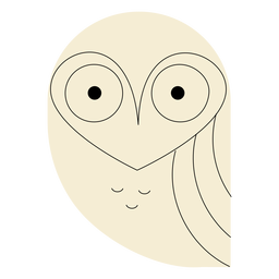 Coruja-das-torres branca plana Desenho PNG