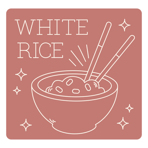 Linha de r?tulo de arroz branco Desenho PNG