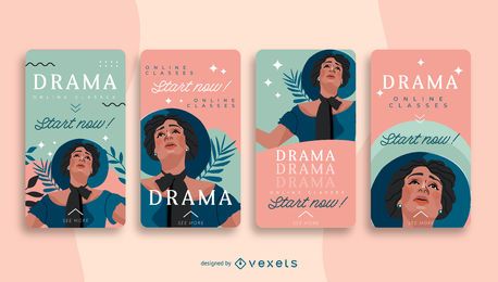 Paquete de diseño de historia social de la escuela de teatro