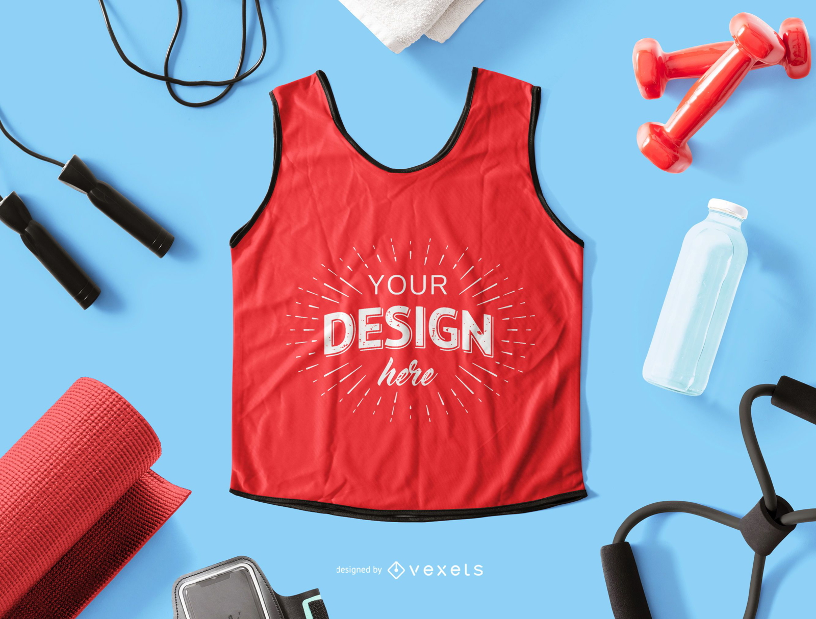 Composición de maqueta de camiseta sin mangas