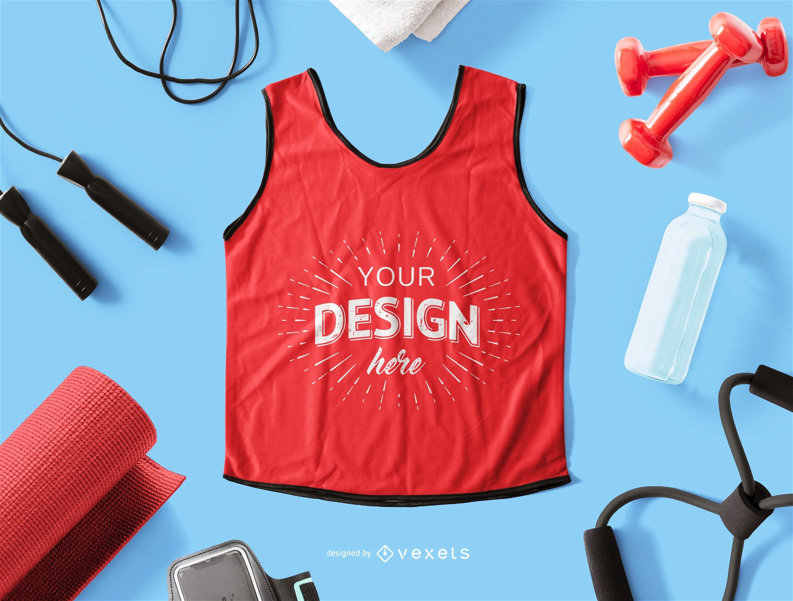 Tank top mockup composition