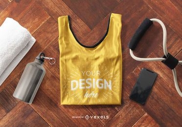 Fitness tank top mockup composition