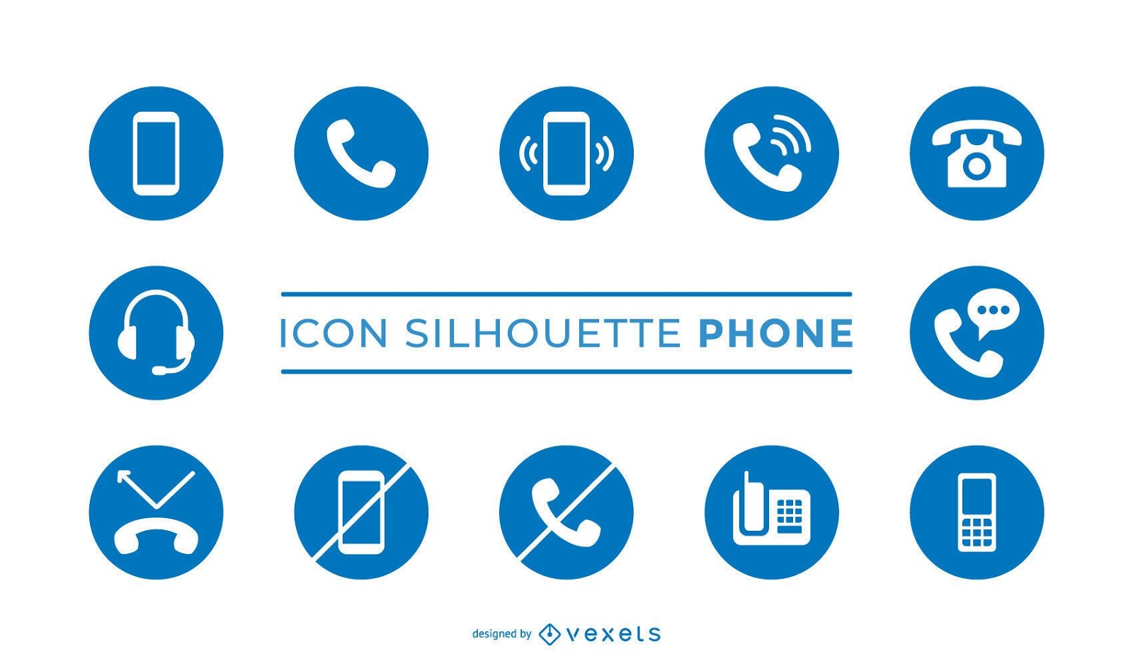 Telefon Silhouette Icon Pack