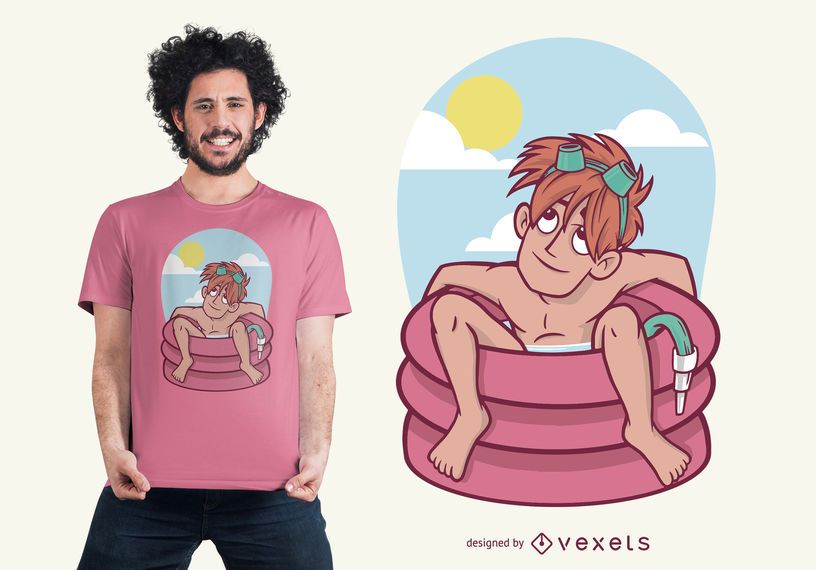 Summer Inflatable Pool T-shirt Design Summer Inflatable Pool T-shirt Design
