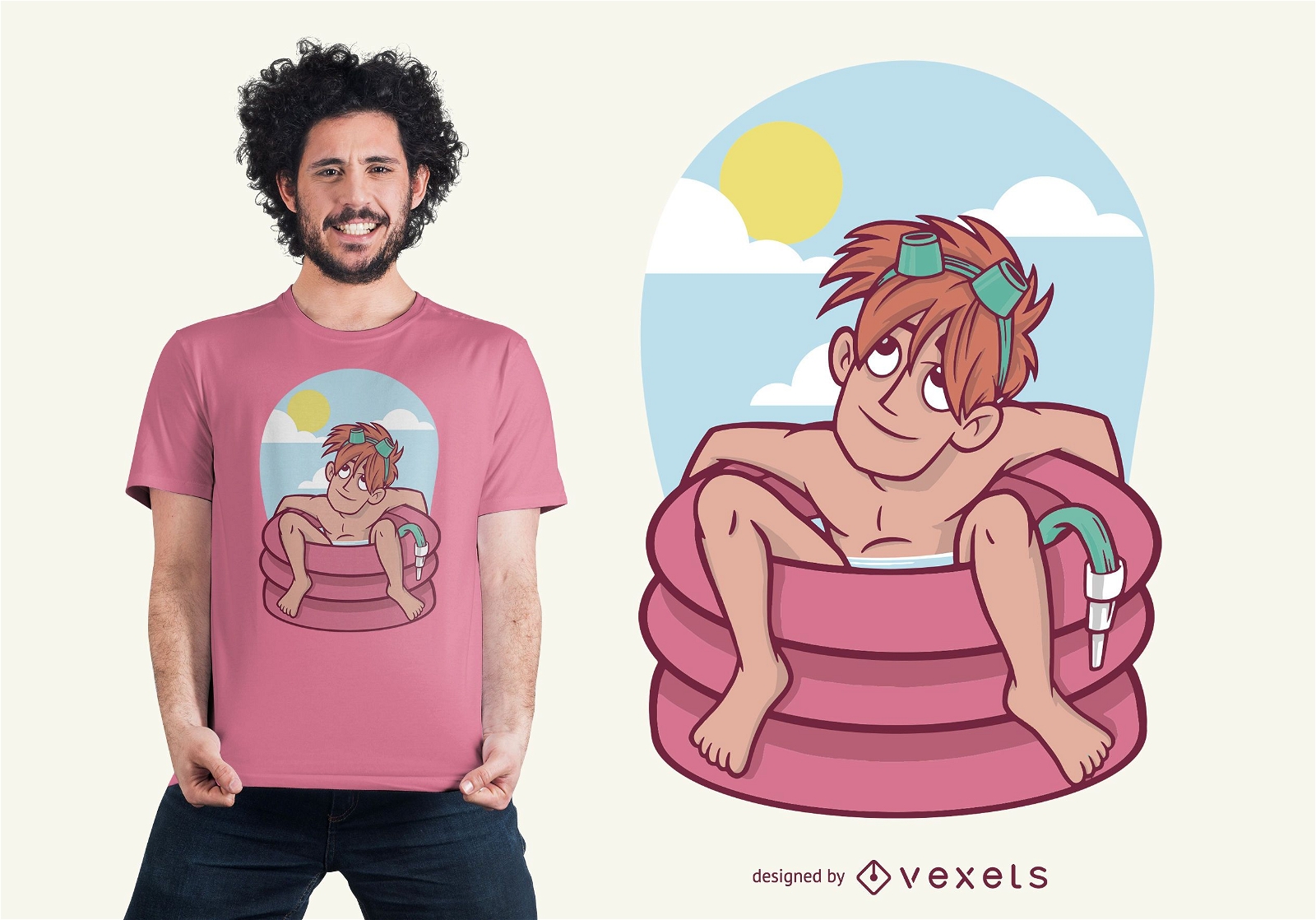 Summer Inflatable Pool T-shirt Design