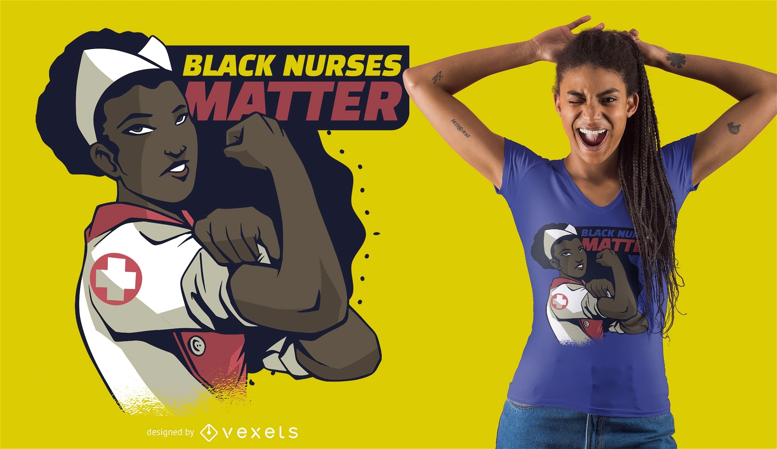 Design de camisetas para Black Nurses Matter