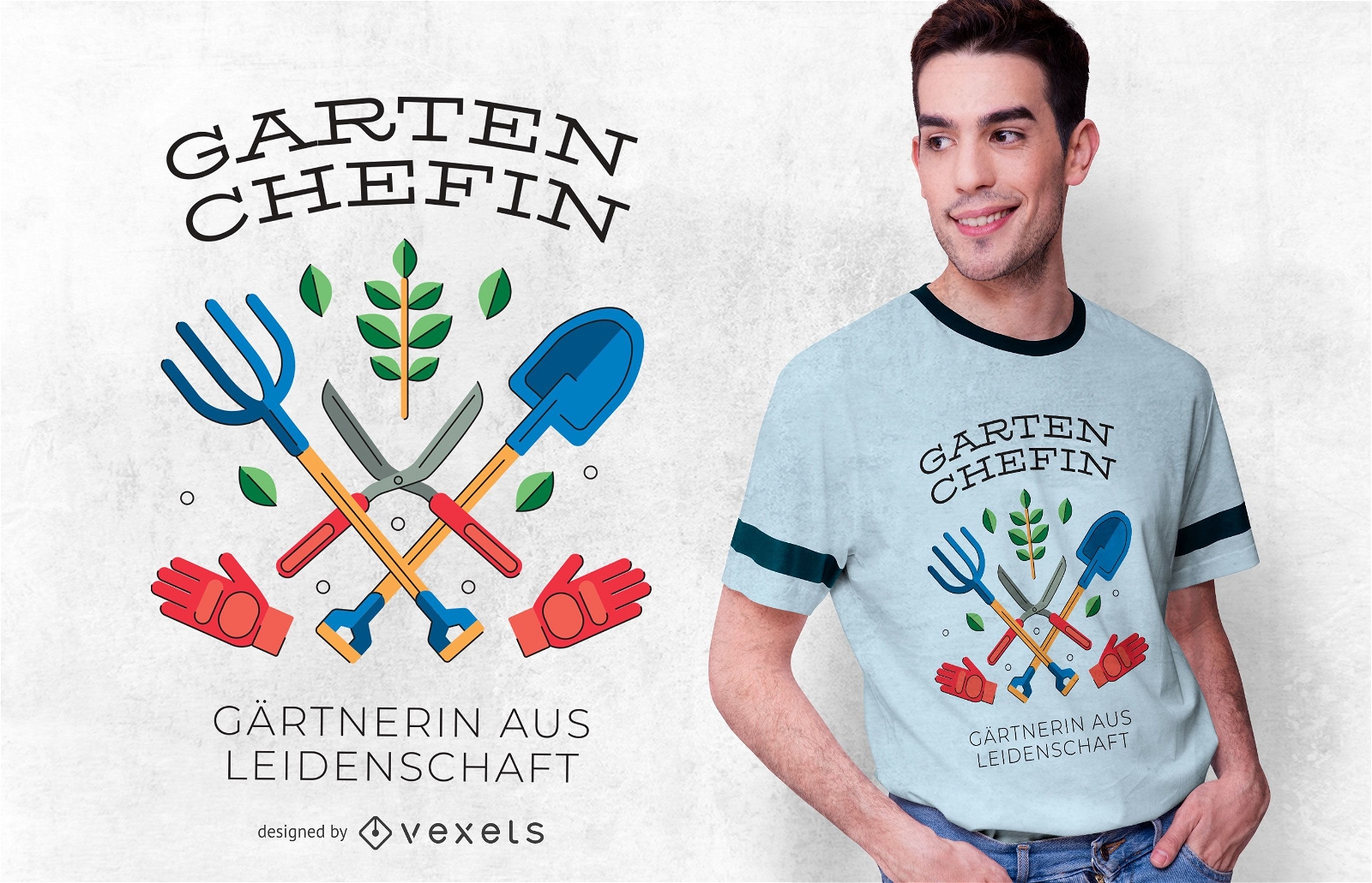 Gartenarbeit Deutsch Zitat T-Shirt Design