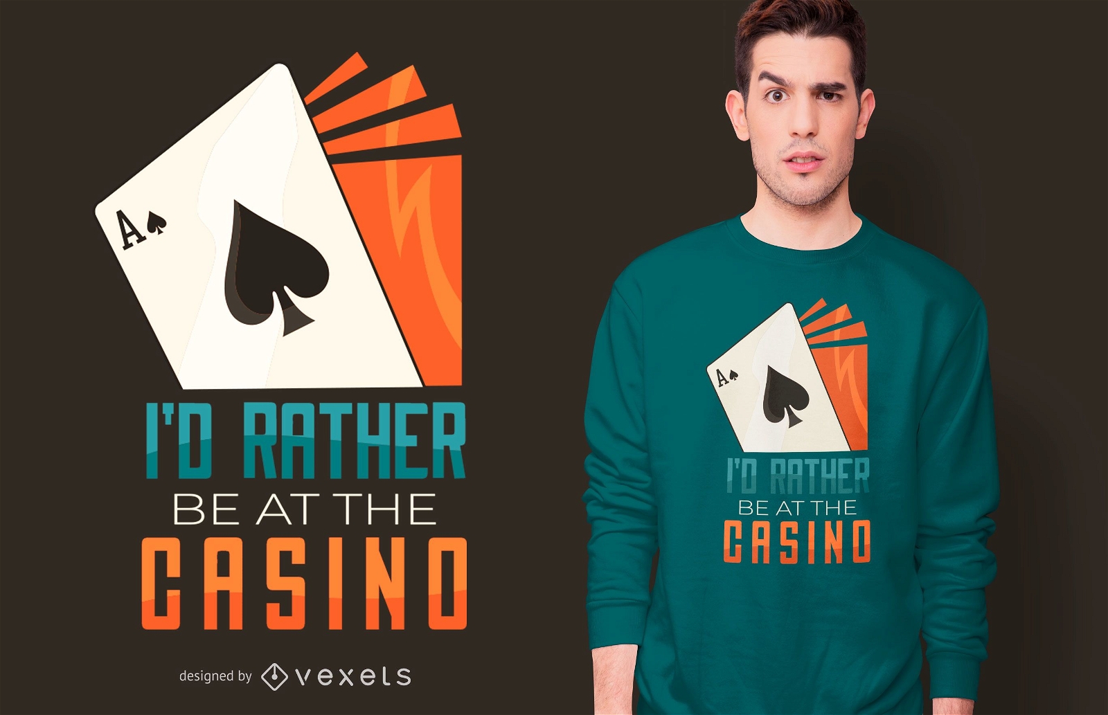 Casino lustiges Zitat T-Shirt Design